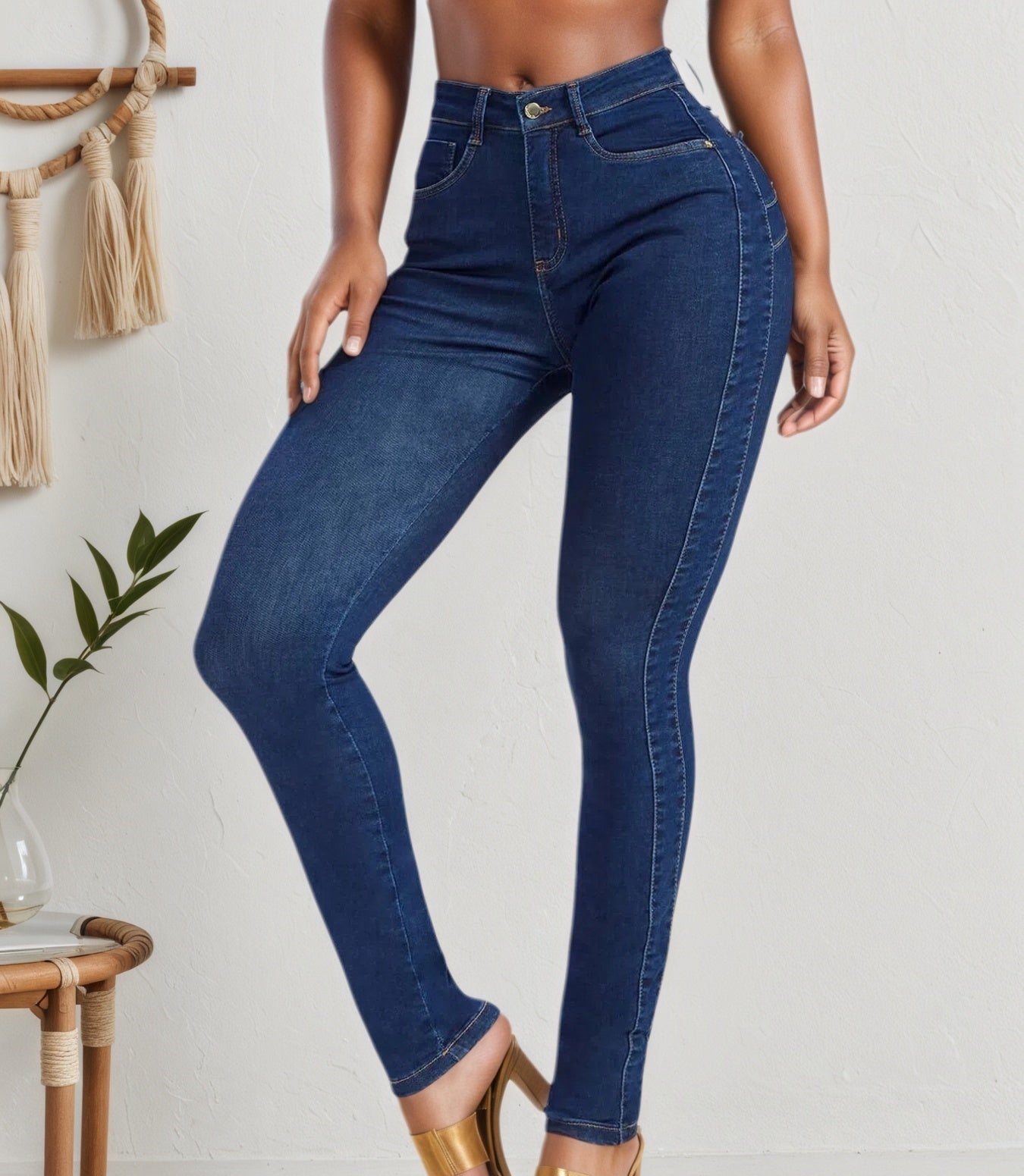 Four Season Versatile Tight Jeans, High Elasticity Slim Fit Comfortable And Fashionable, Classic Solid Color Design, Suitable For Both Casual And Formal Wear, Women's Jeans And Clothing