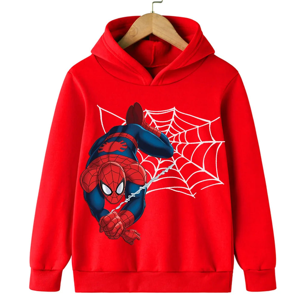 New Spring and Autumn red and blue Spiderman thin children's clothing boy coat hoodie girl hoodie Child coat Boy clothing