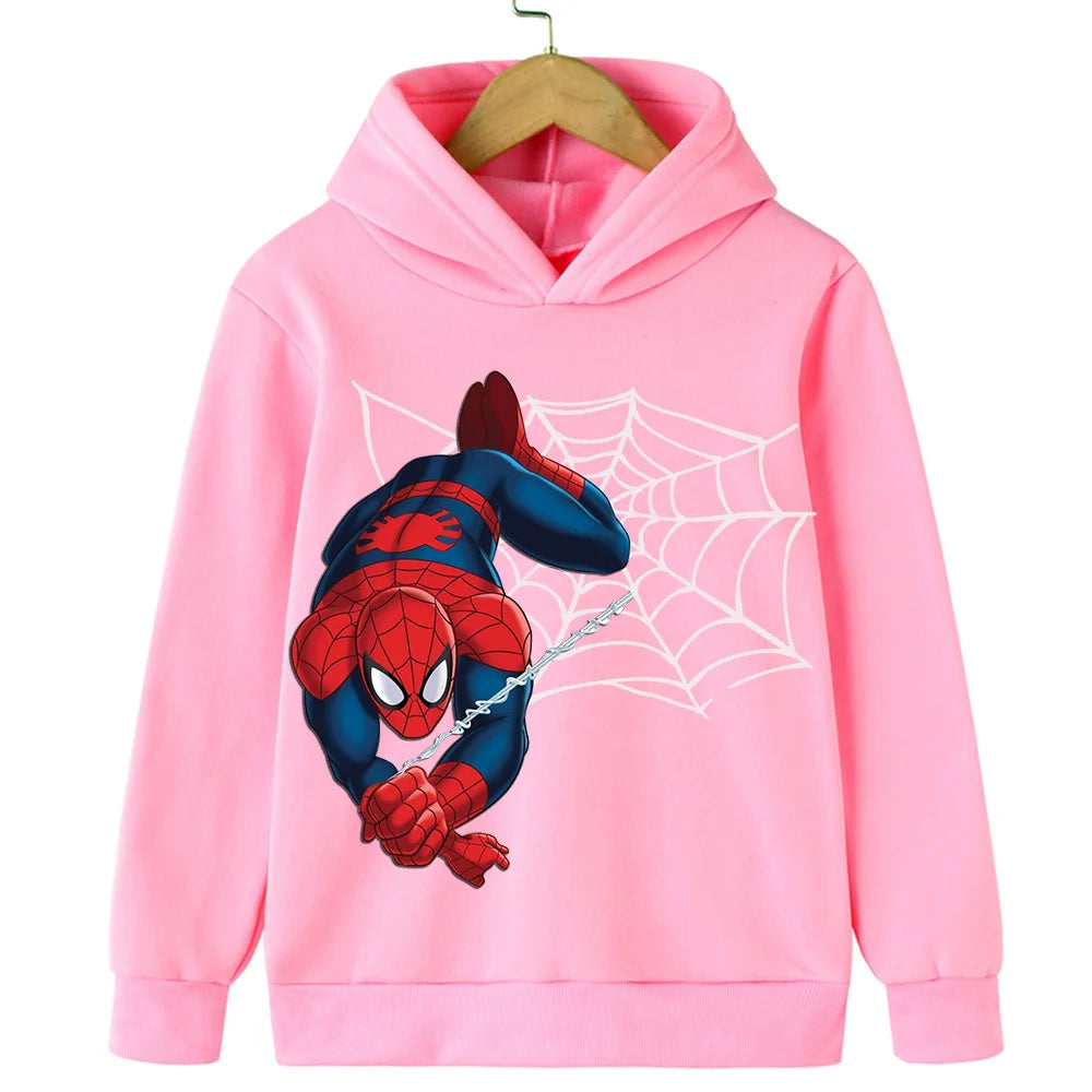 New Spring and Autumn red and blue Spiderman thin children's clothing boy coat hoodie girl hoodie Child coat Boy clothing