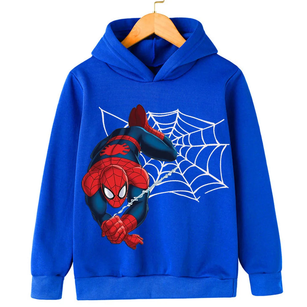 New Spring and Autumn red and blue Spiderman thin children's clothing boy coat hoodie girl hoodie Child coat Boy clothing