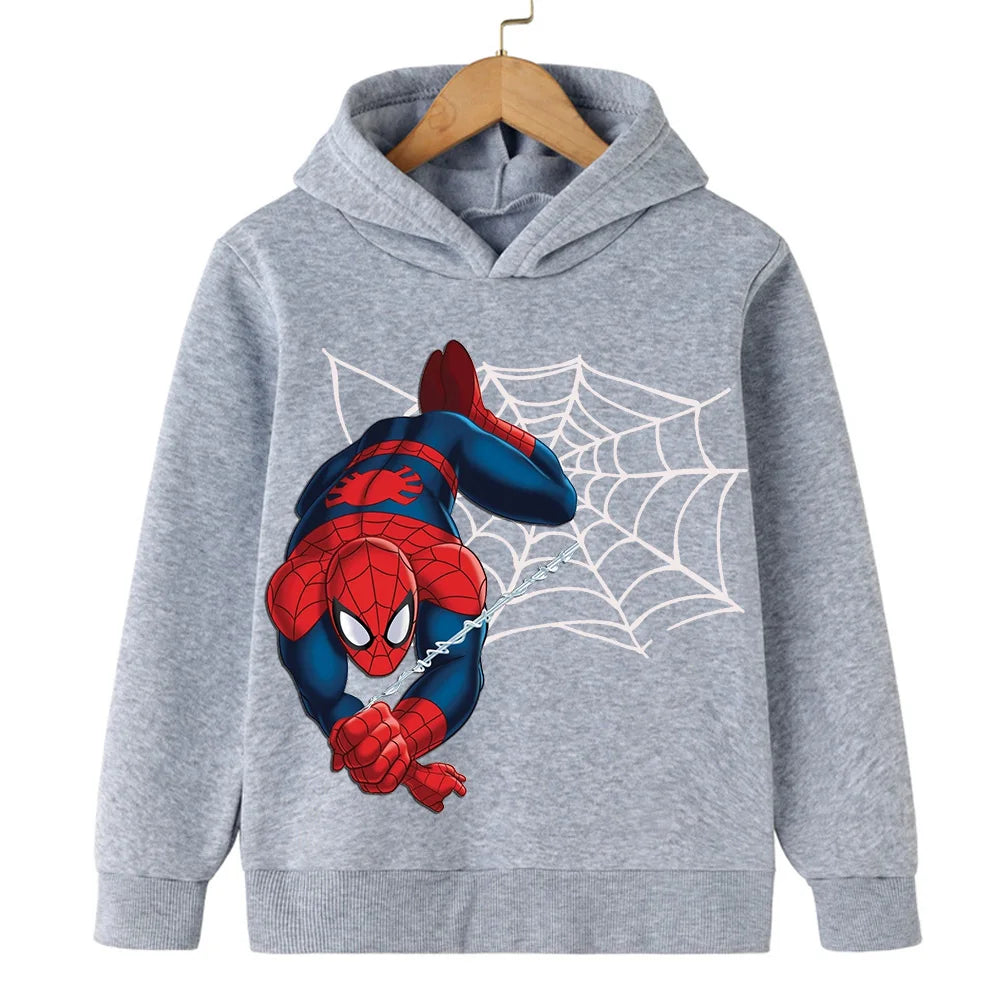 New Spring and Autumn red and blue Spiderman thin children's clothing boy coat hoodie girl hoodie Child coat Boy clothing