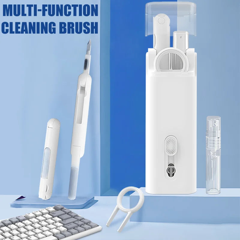 7-in-1 Computer Keyboard Cleaner Brush Electronics Cleaning Kits Earphone Cleaning Pen Laptop Screen Cleaning Tool Keycap Puller