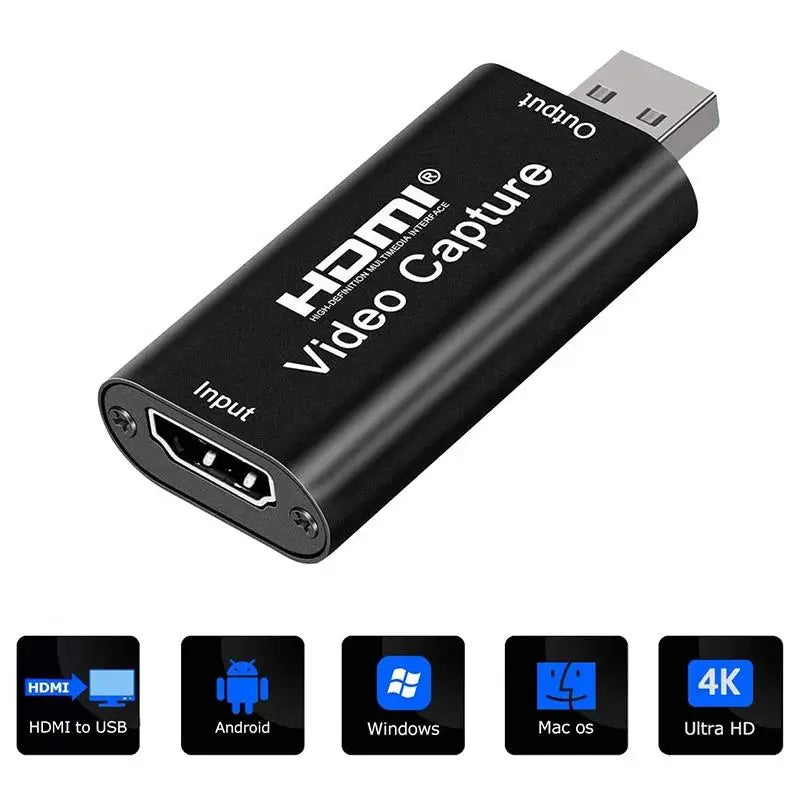 1080p HDMI USB Capture Device-0Video Recording,Seamless Streaming,Perfect for Gaming & Conferencing.Compatible with Mac &PC